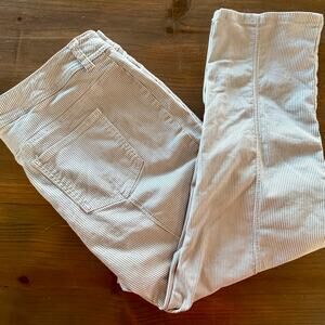 Chico’s Stripe Stretch Twill Ankle capri Pants 2.5 US 14 Straight leg